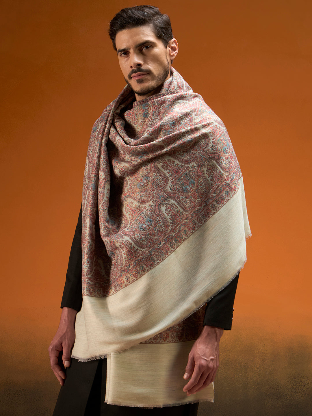 Men Gulnaar Royale Reversible Kaani Zari Shawl