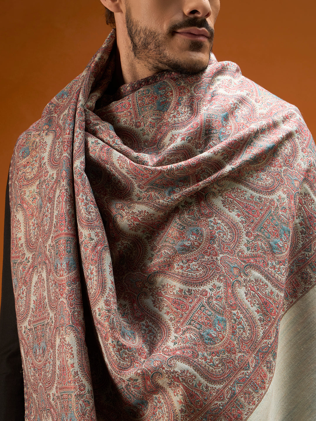 Men Gulnaar Royale Reversible Kaani Zari Shawl