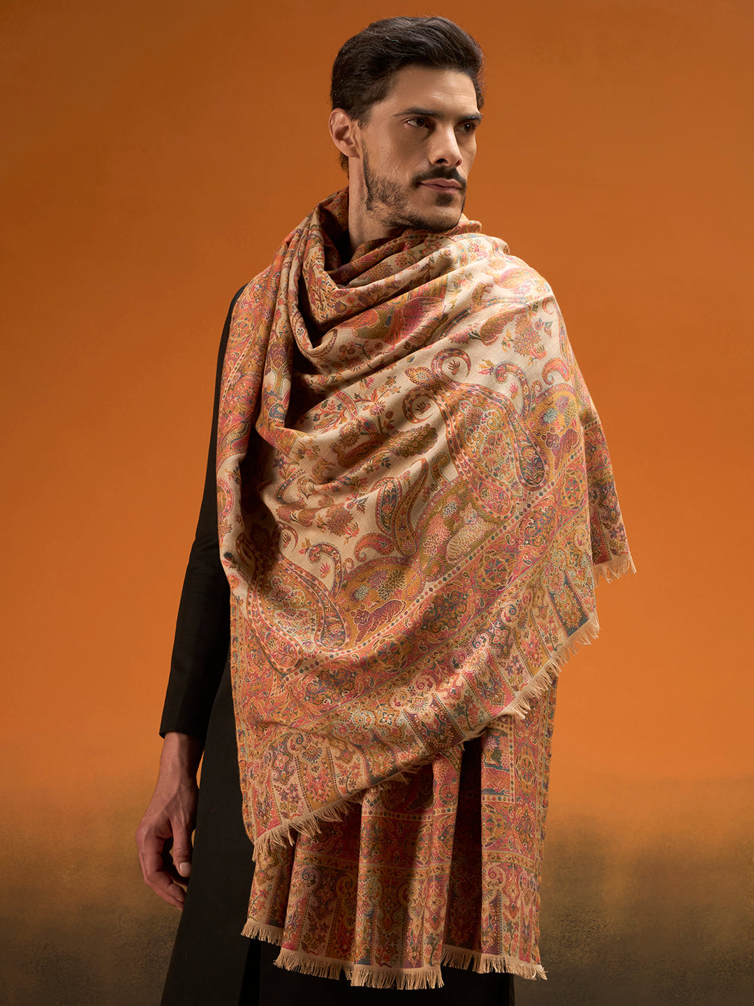 Men Royal gulistan Shawl Fine Wool Kaani Shawl