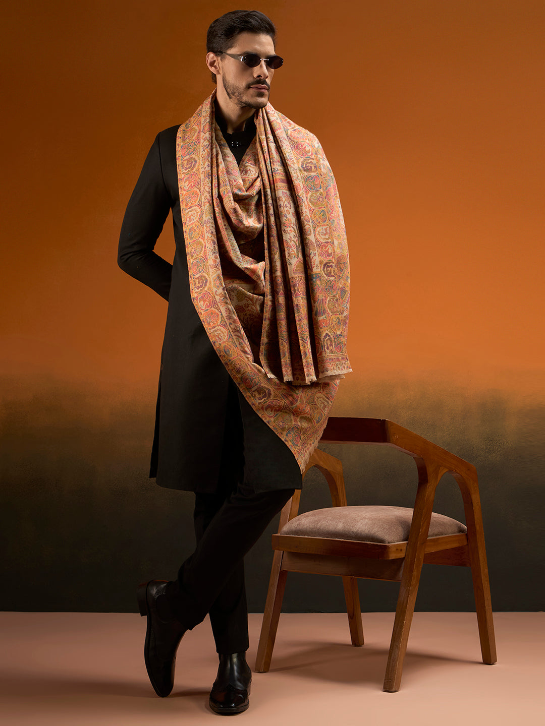 Men Shahi Manzar Fine Wool Kaani Shawl