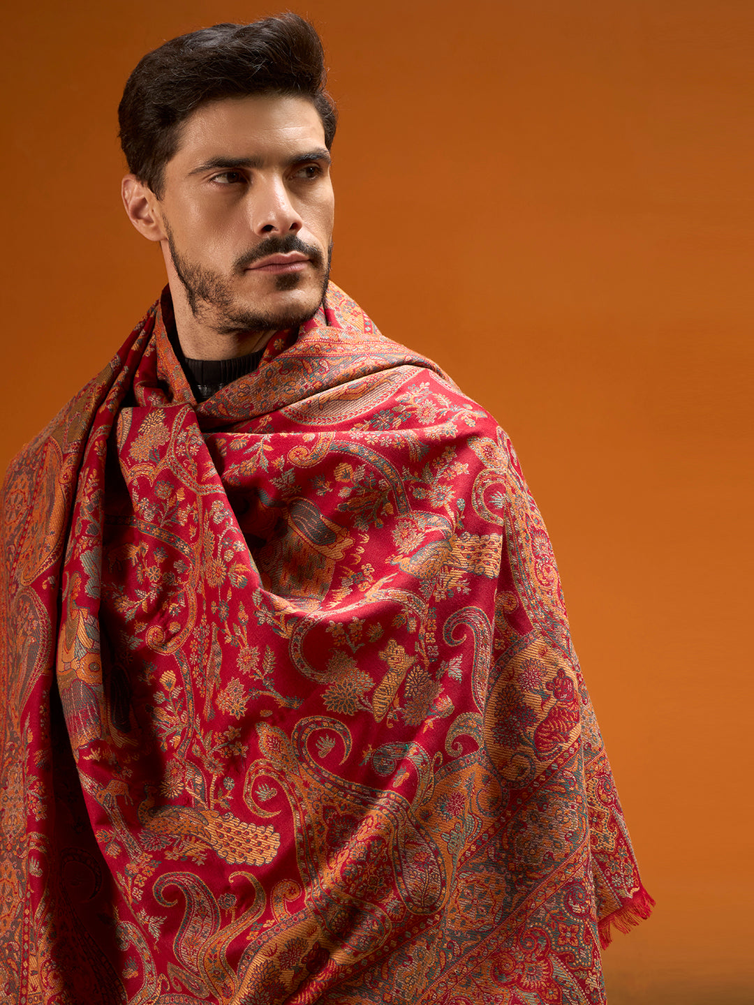 Men Royal gulistan Shawl Fine Wool Kaani Shawl