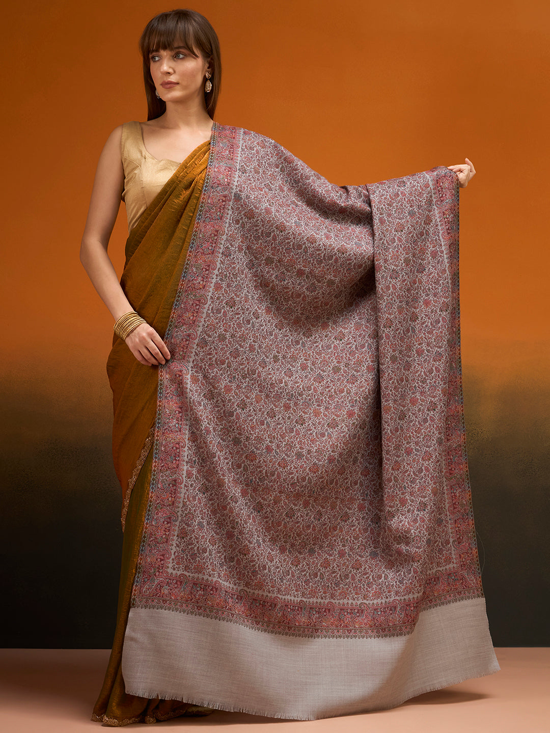 Women Fleur Royale Kashmiri Jamawar Woven Shawl