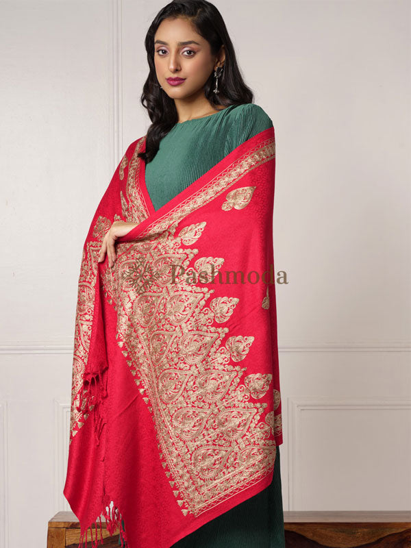 Women's Shalimaar Kashmiri Aari Embroidery Stole (Size: 71X203 CM)