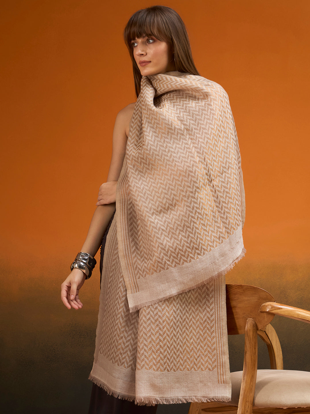 Women Gulrukh Zari Reversible Kaani Fine Wool Shawl