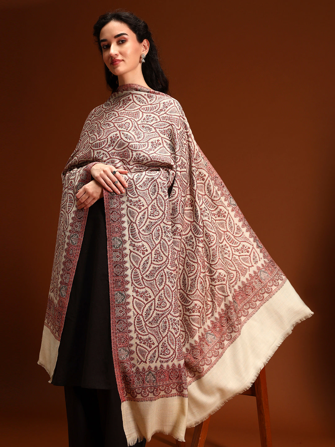 Women Shahi Jaal Kashmiri Jamawar Woven Shawl