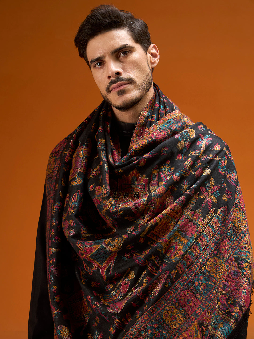 Men Gulrukh Reversible Kaani Zari Shawl