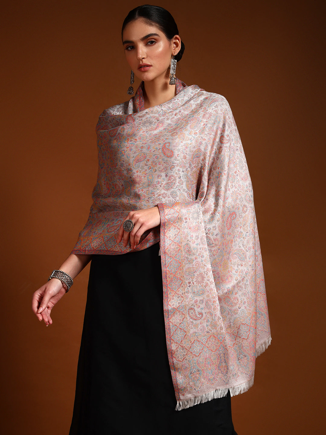 Pashmoda Women Chandni Kaani Stole (Size : 71X203 CM) (Copy)