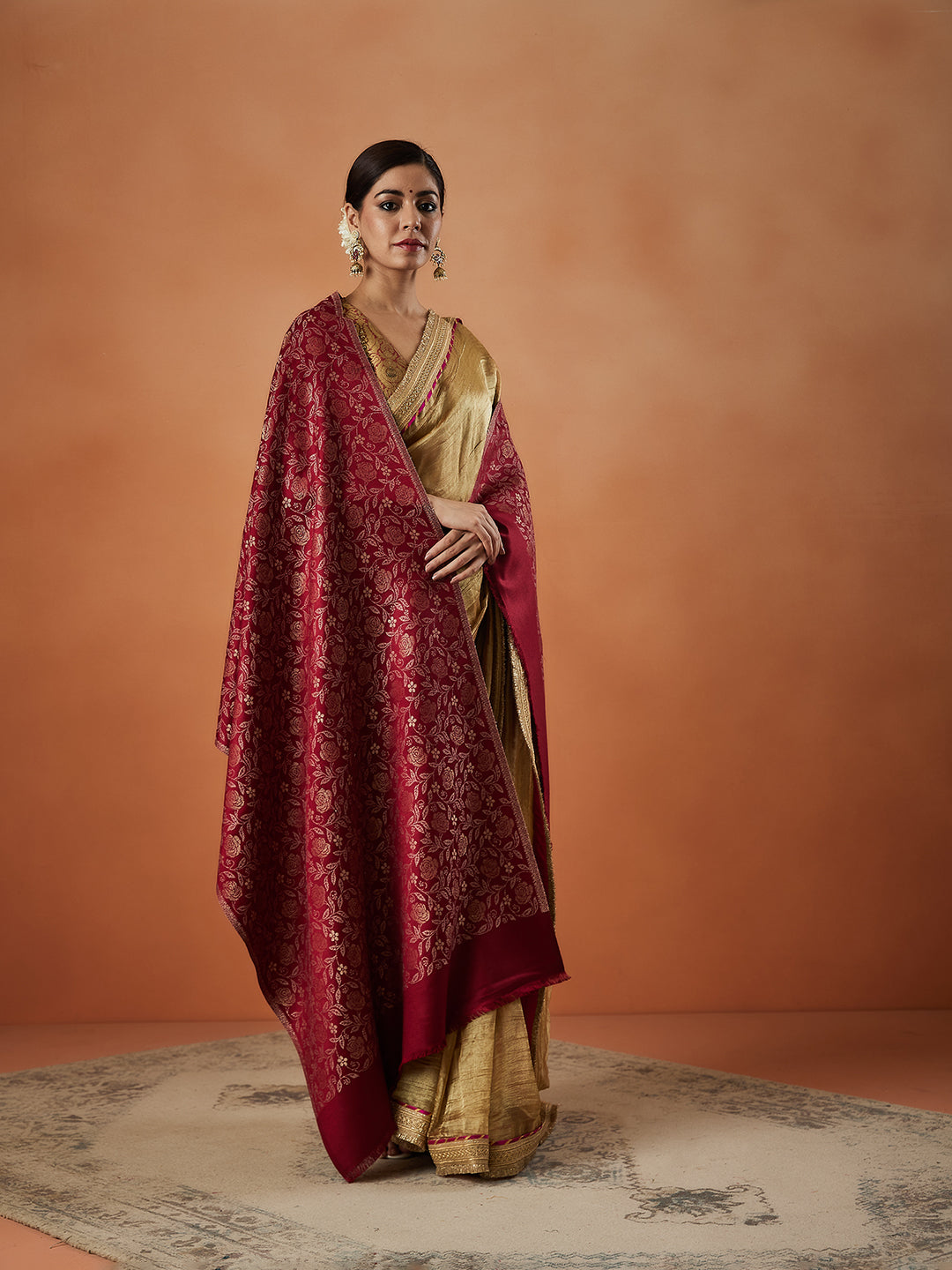 Pashmoda Women Rukhsaar Kaani Stole (Size : 71X203 CM)