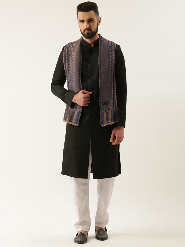 Men Aarzoo Fine Pashmina Wool Blend Stole, Scarf (Size71X203 CM)