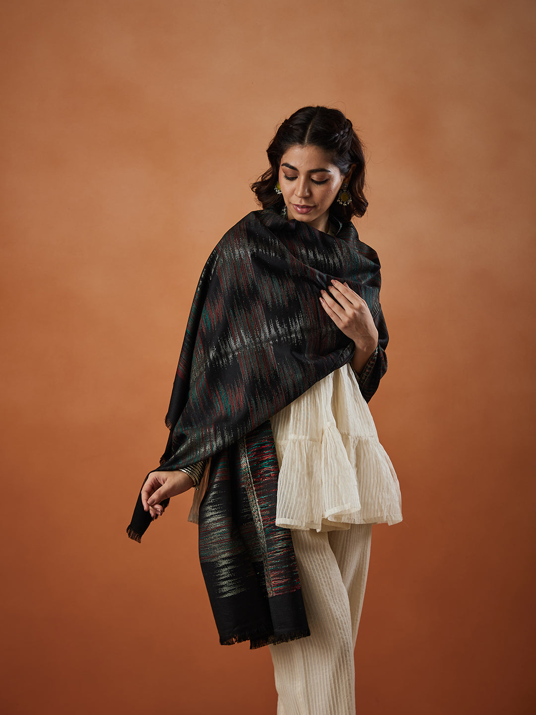 Pashmoda Women Rukhsaar Kaani Stole (Size : 71X203 CM)