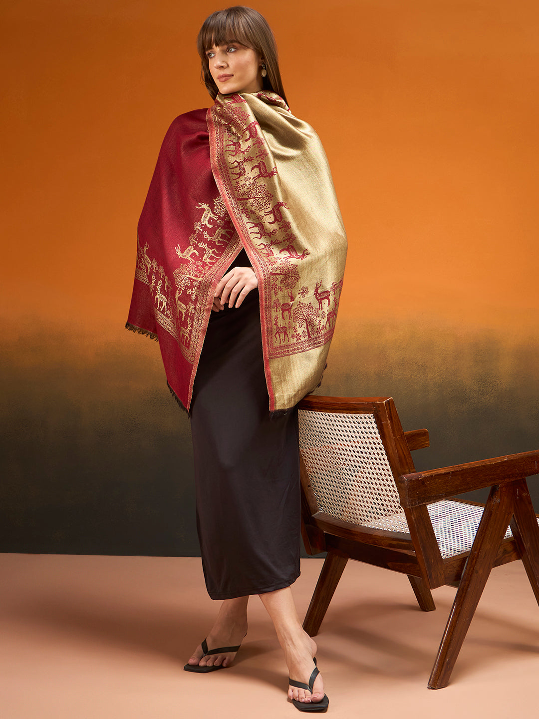Women Shahi Caravan Zari Stole