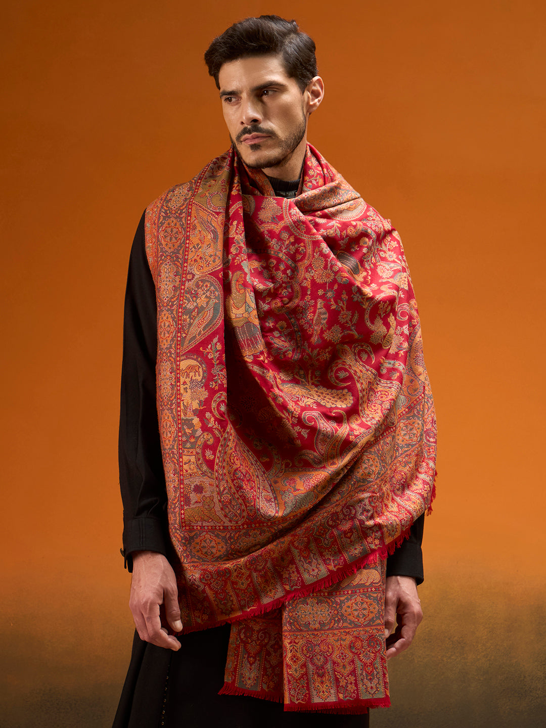 Men Royal gulistan Shawl Fine Wool Kaani Shawl