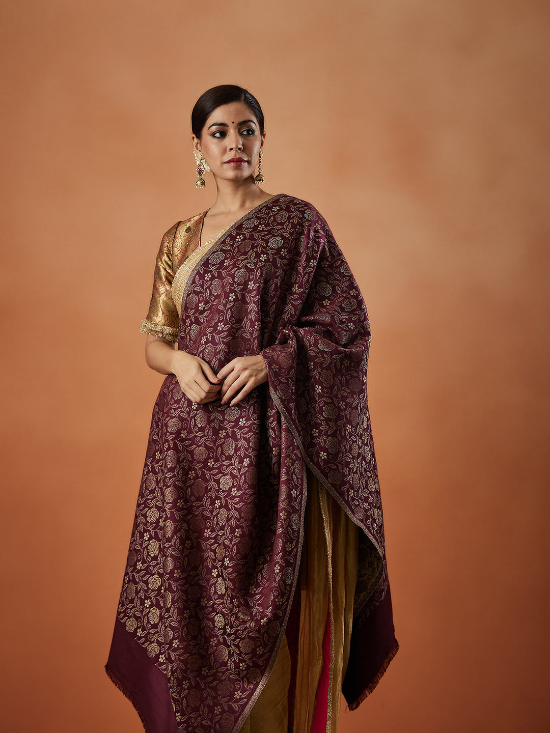 Pashmoda Women Rukhsaar Kaani Stole (Size : 71X203 CM)