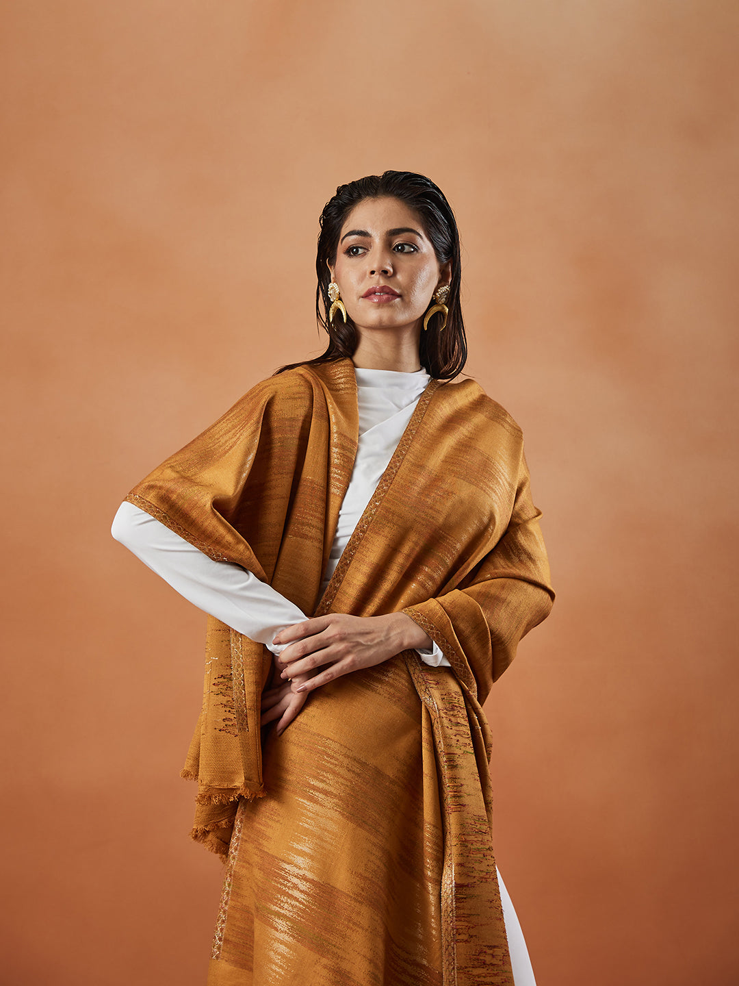 Pashmoda Women Rukhsaar Kaani Stole (Size : 71X203 CM)