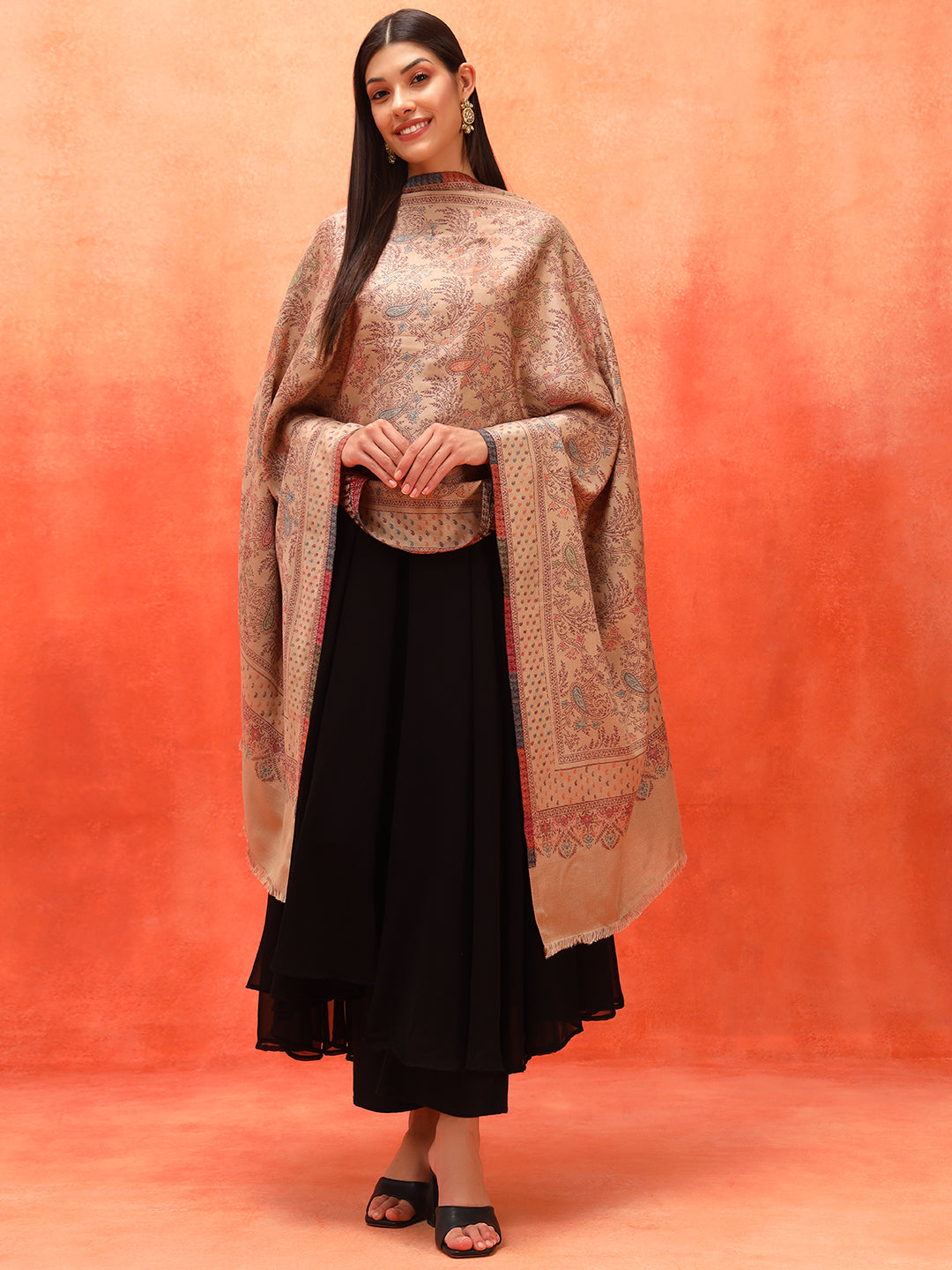 Pashmoda Women Paisley Harmony Kaani Stole (Size : 71X203 CM)