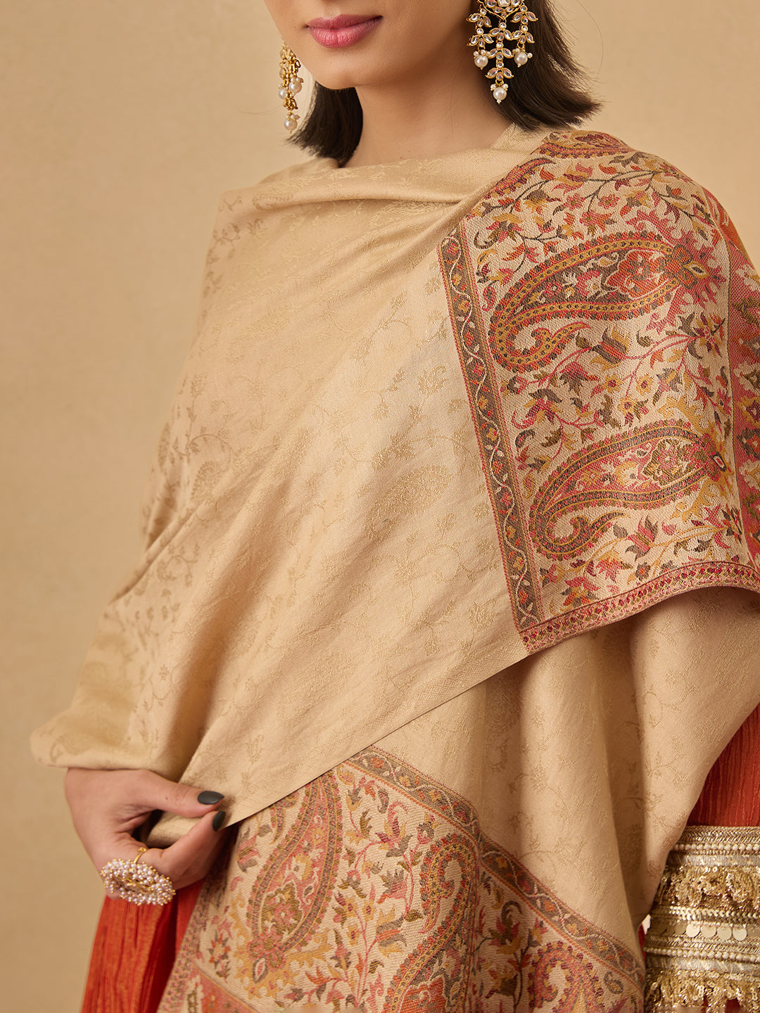 Pashmoda Women Gulpari Kaani Stole (Size : 71X203 CM)