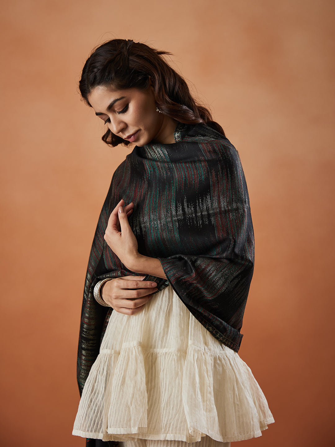 Pashmoda Women Rukhsaar Kaani Stole (Size : 71X203 CM)