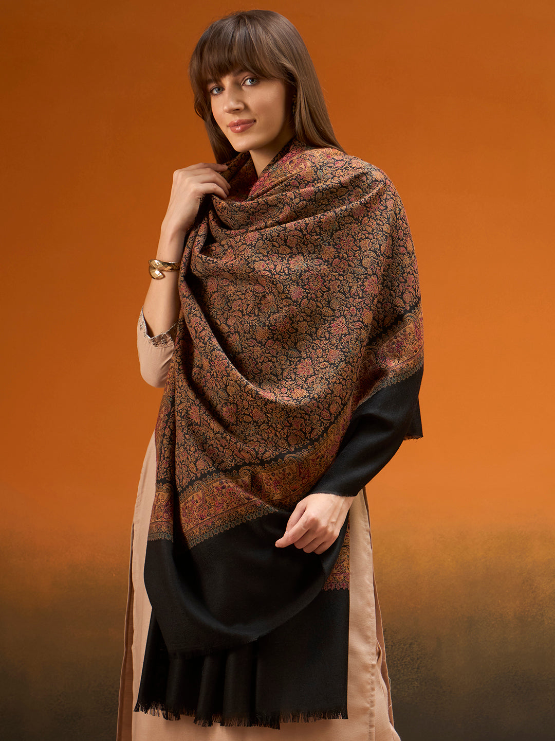 Women Fleur Royale Kashmiri Jamawar Woven Shawl