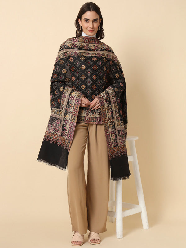 Women's Chaman Kaani Woven Design Shawl (Size: 101 X 203 Cms)