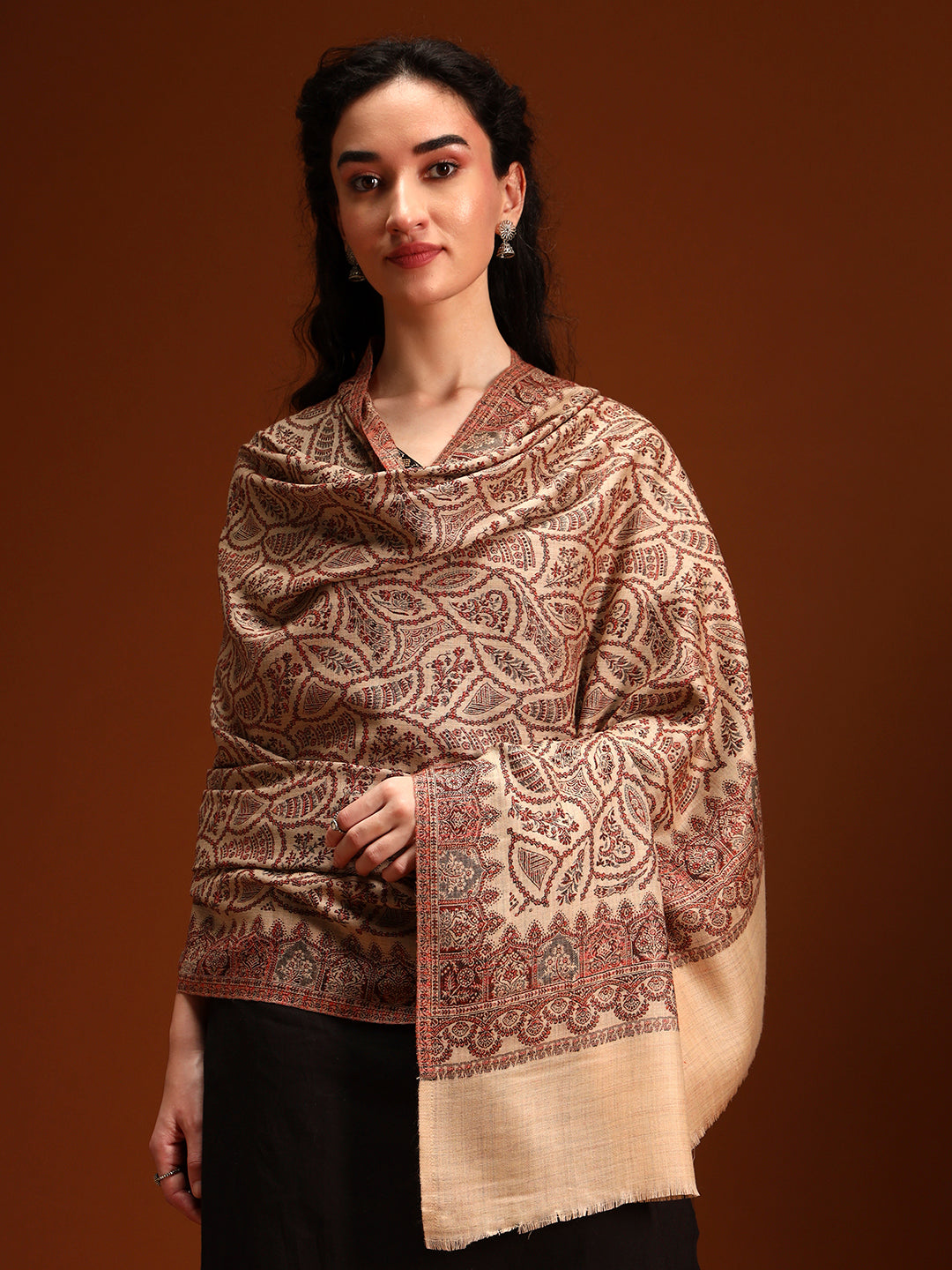 Women Shahi Jaal Kashmiri Jamawar Woven Shawl