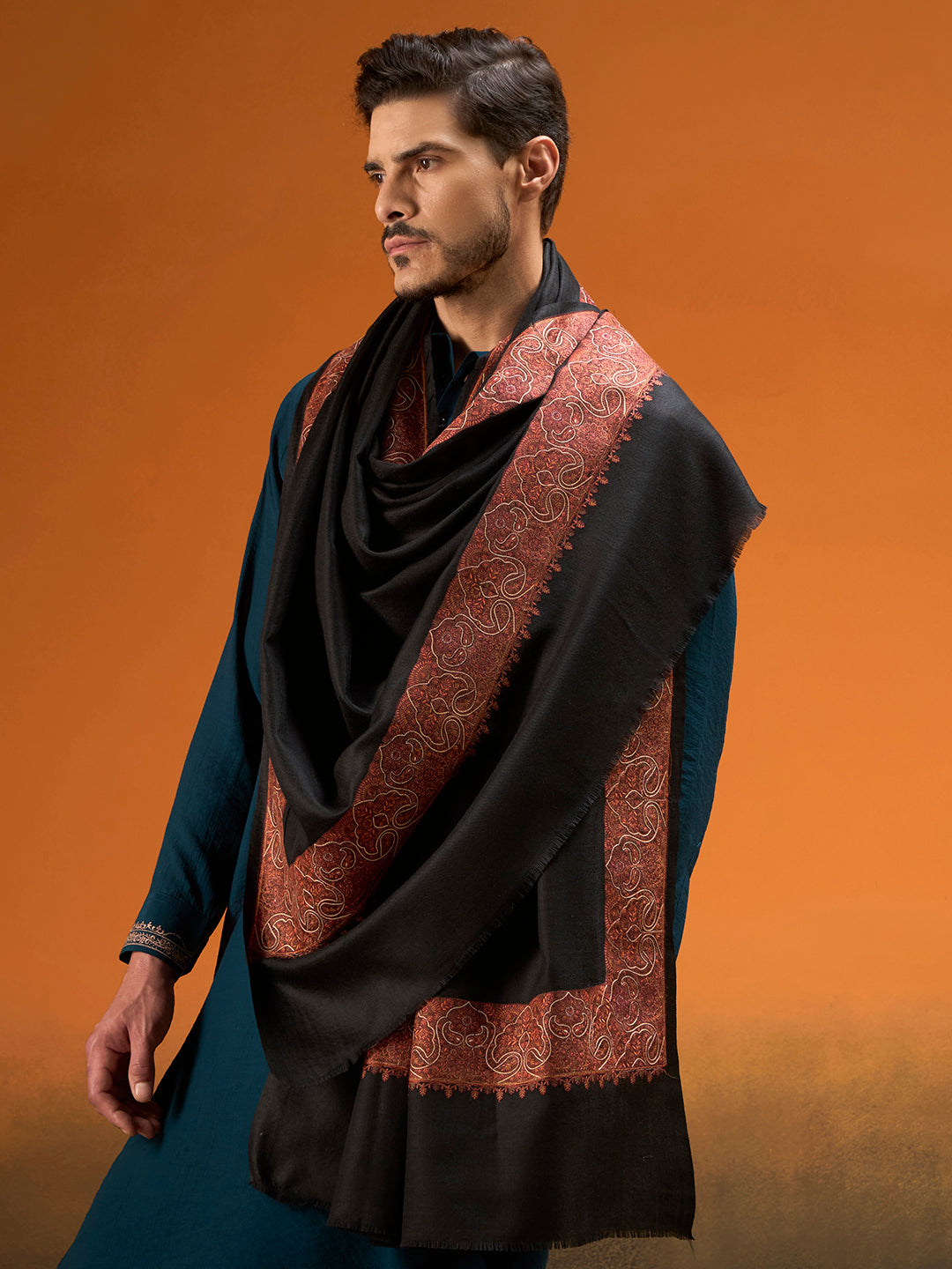 Men Nafeesah Sozni Embroidered Shawl