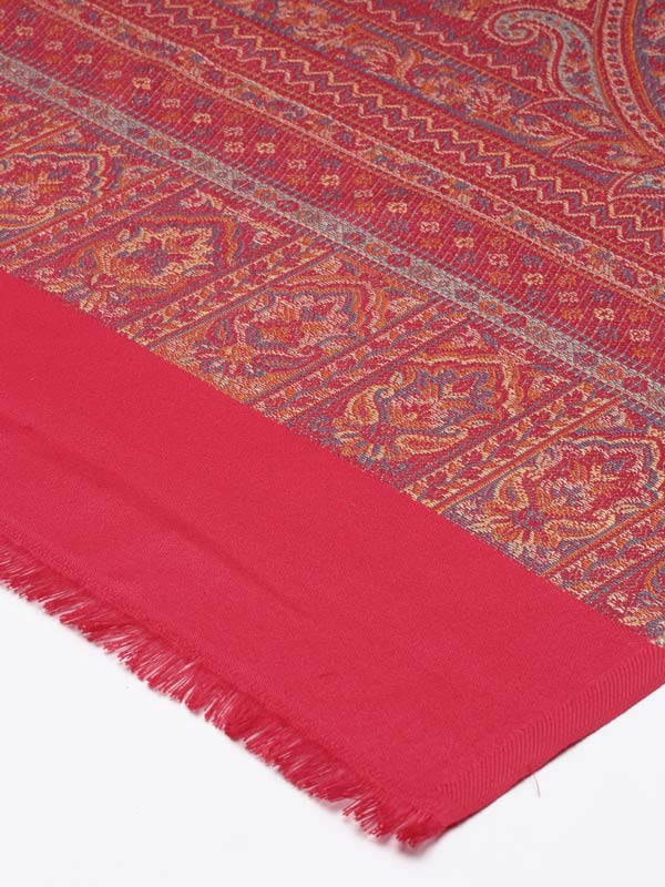 Women's Aaraish Kashmiri Royal Paisley Design Jamawar Shawl (Size: 101 X 203 Cms)