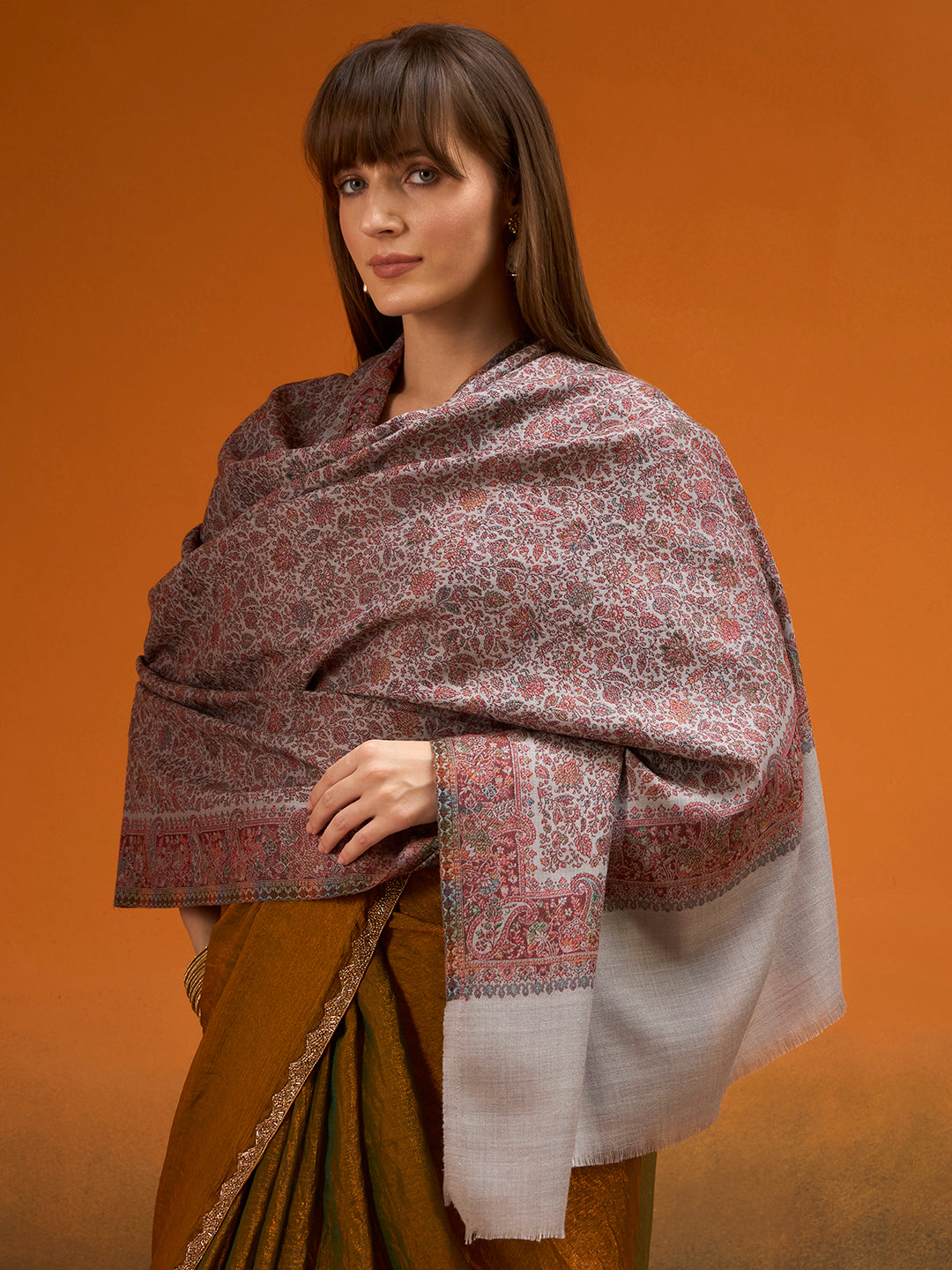 Women Fleur Royale Kashmiri Jamawar Woven Shawl
