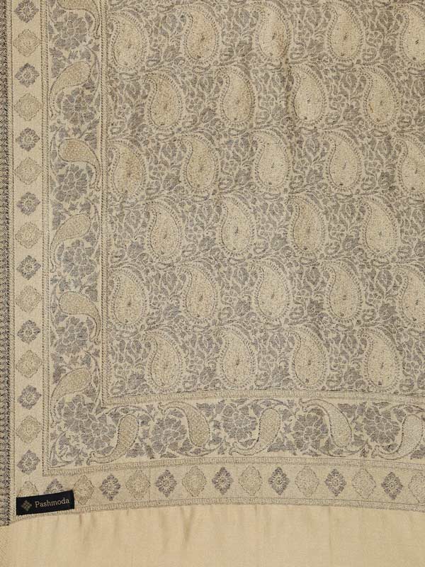 Women's Nashaat Kaani Stole with Silky Zari Weave (Size 71X203 CM)