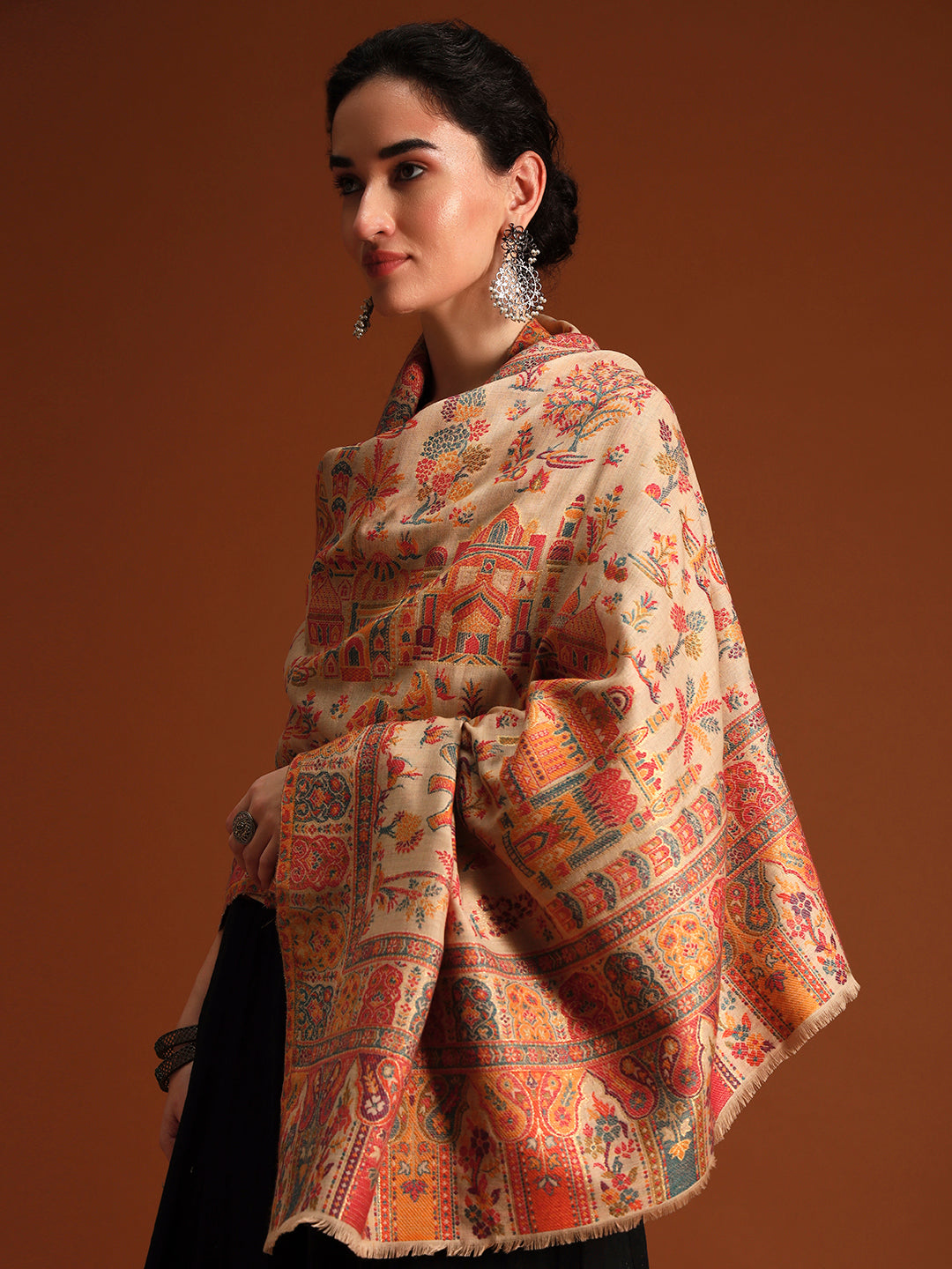 Women Heritage chevron Zari Stole