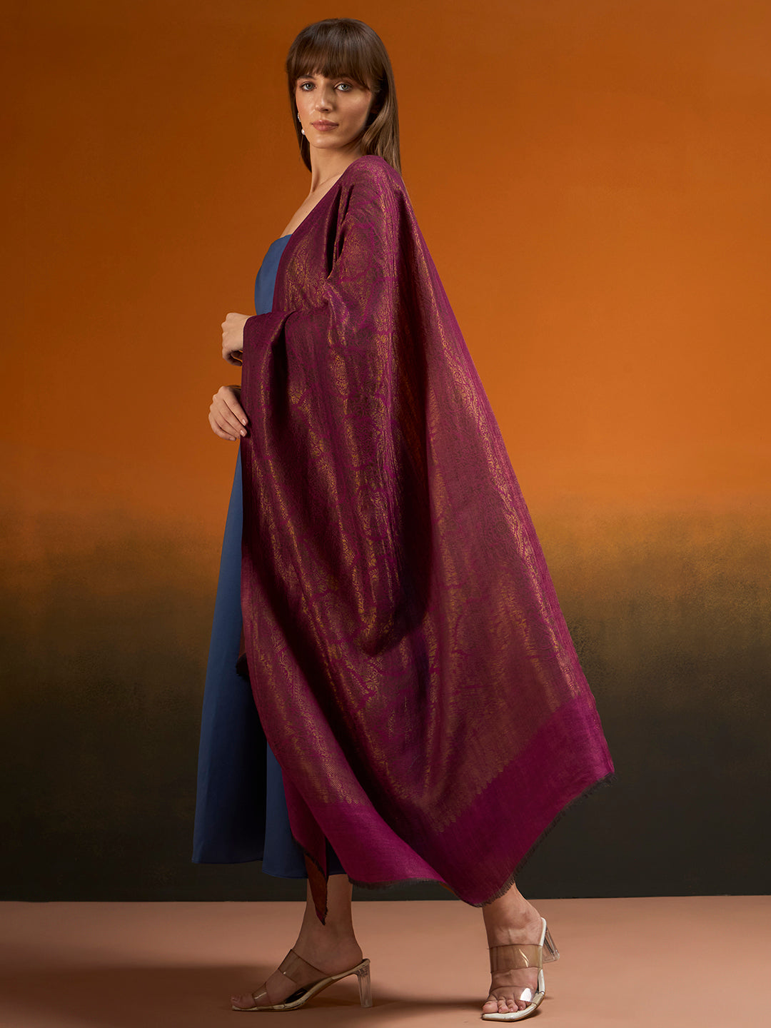 Women Imperial trellis Zari Stole