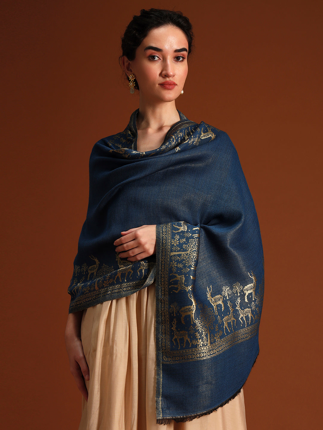 Women Shahi Caravan Zari Stole