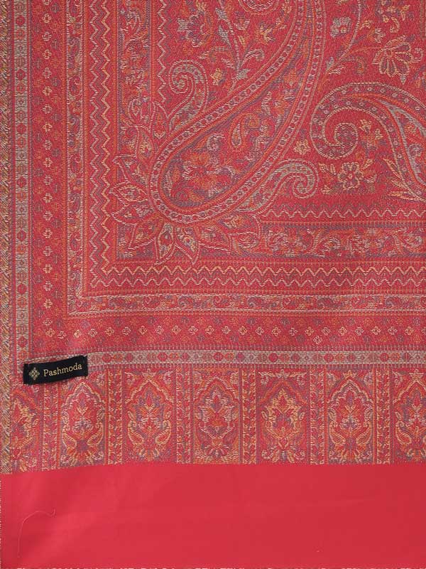Women's Aaraish Kashmiri Royal Paisley Design Jamawar Shawl (Size: 101 X 203 Cms)