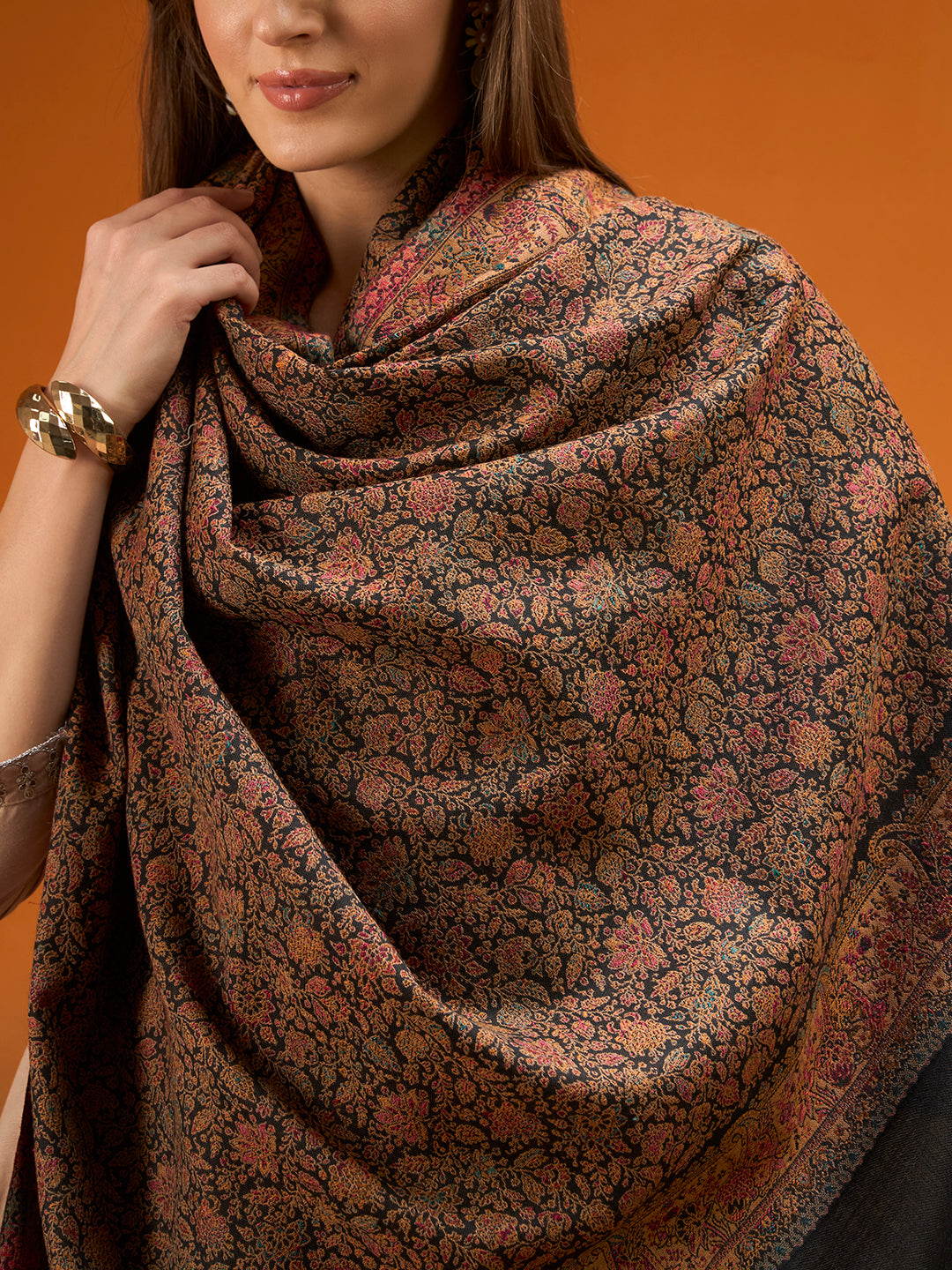 Women Fleur Royale Kashmiri Jamawar Woven Shawl