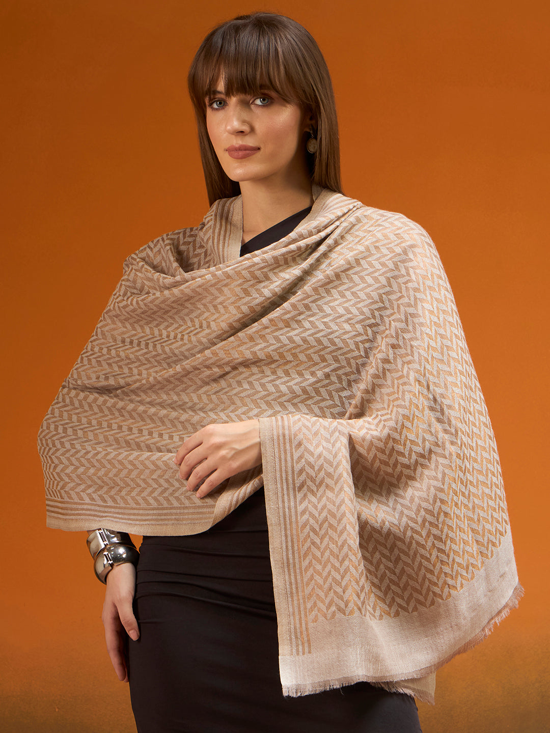 Women Heritage chevron Zari Stole