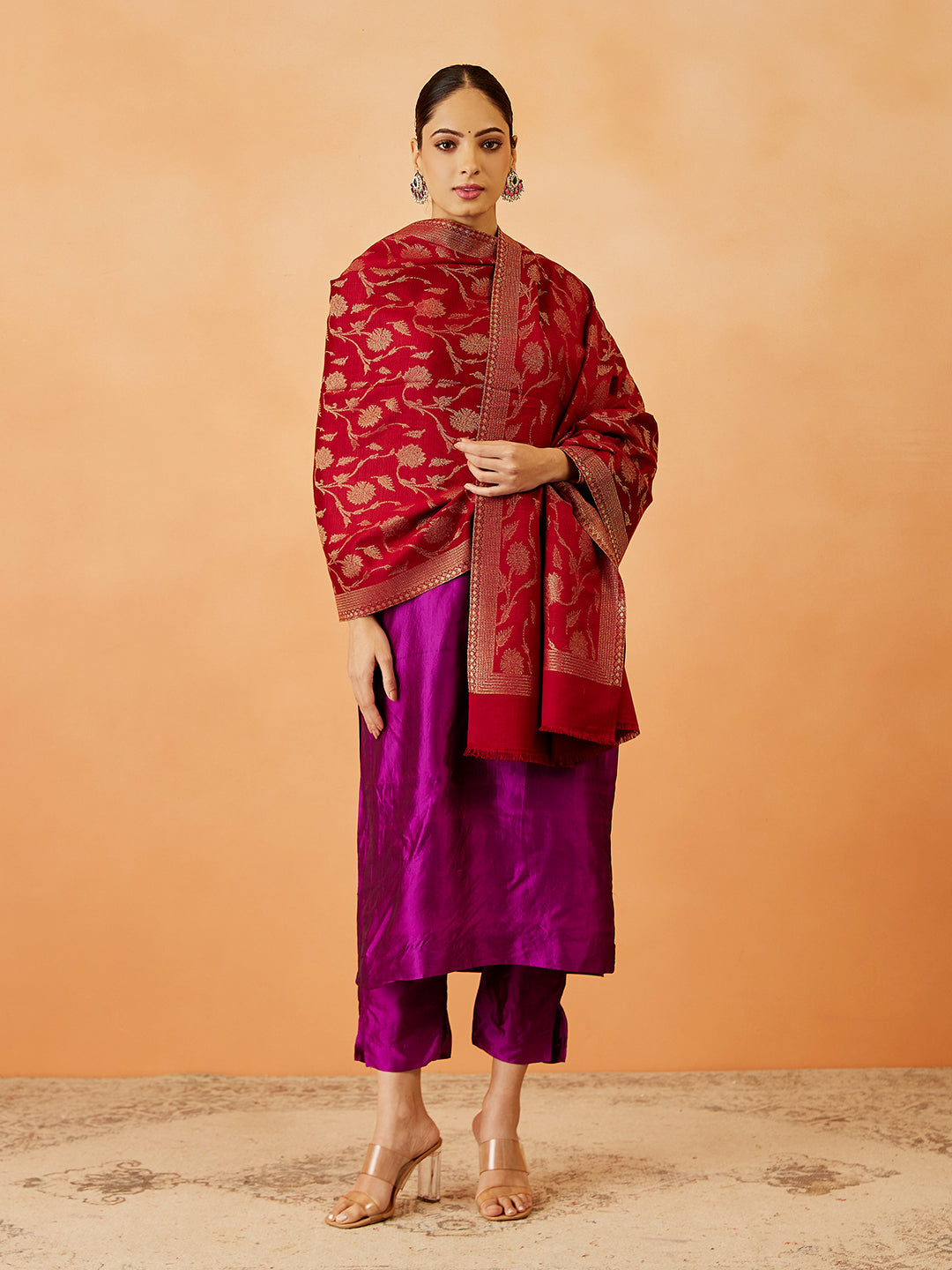 Pashmoda Women Rukhsaar Kaani Stole (Size : 71X203 CM)