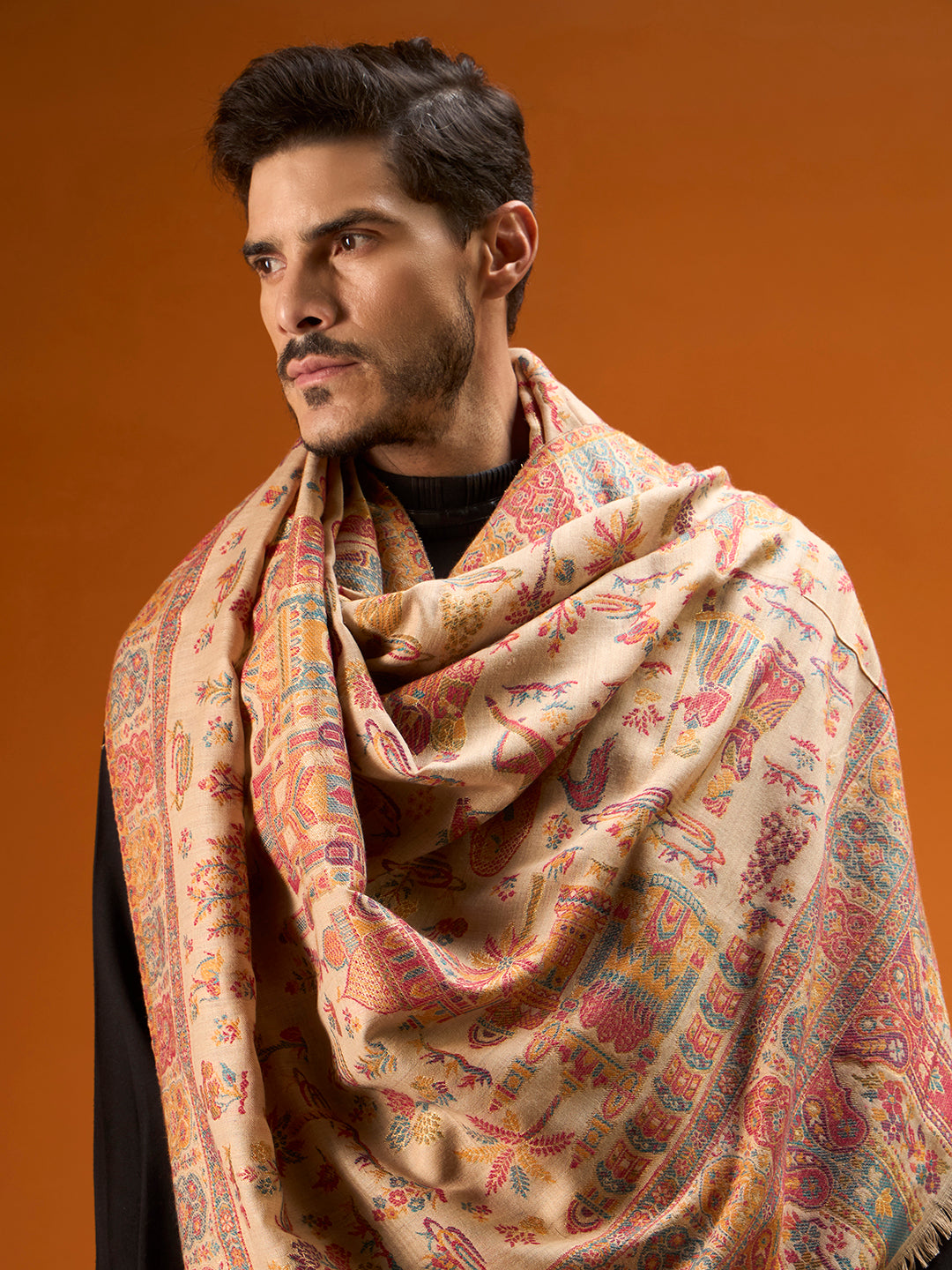 Men Gulrukh Reversible Kaani Zari Shawl