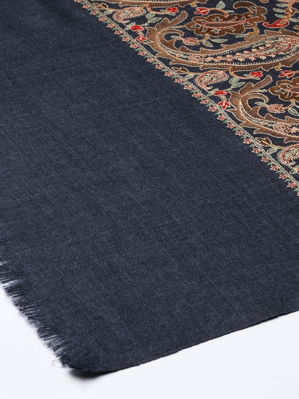 Women's Gulzaar 100% Pure Wool Aari Embroidered Shawl (Size : 101X203 CM)