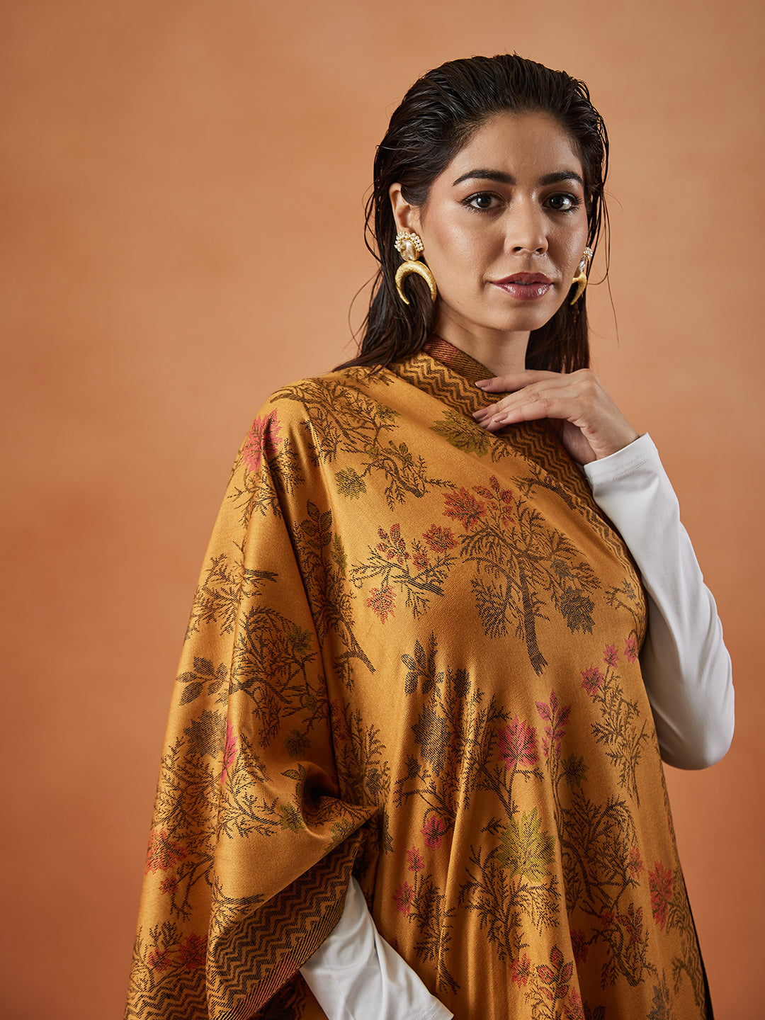 Pashmoda Women Nayab Kaani Stole (Size: 71X203 CM)