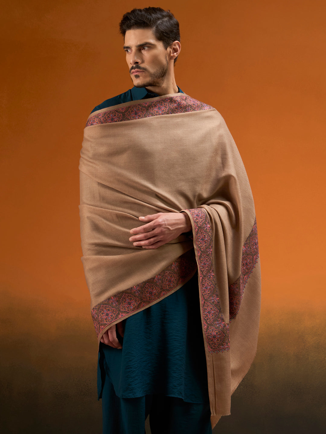 Men Nafāsat Sozni Embroidered Shawl