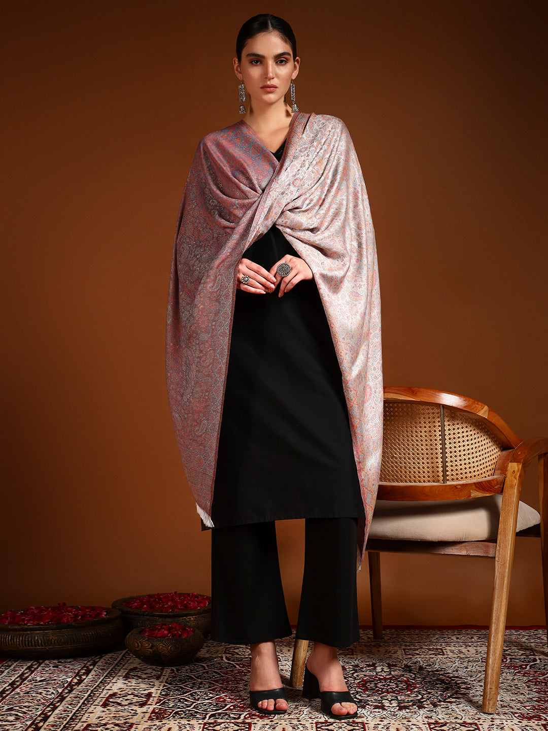 Pashmoda Women Chandni Kaani Stole (Size : 71X203 CM) (Copy)