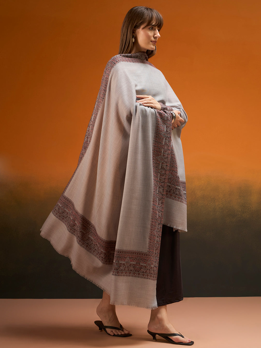 Women Shikoh Kashmiri Jamawar Woven Shawl