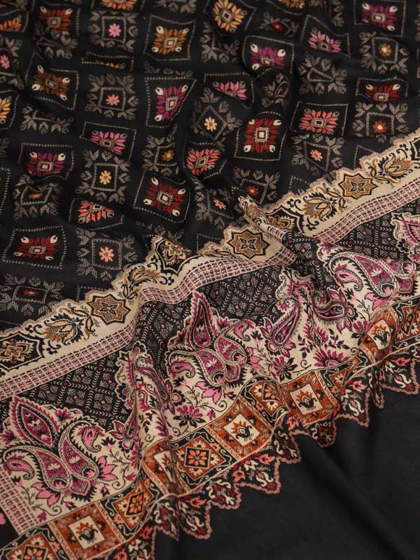 Women's Chaman Kaani Woven Design Shawl (Size: 101 X 203 Cms)