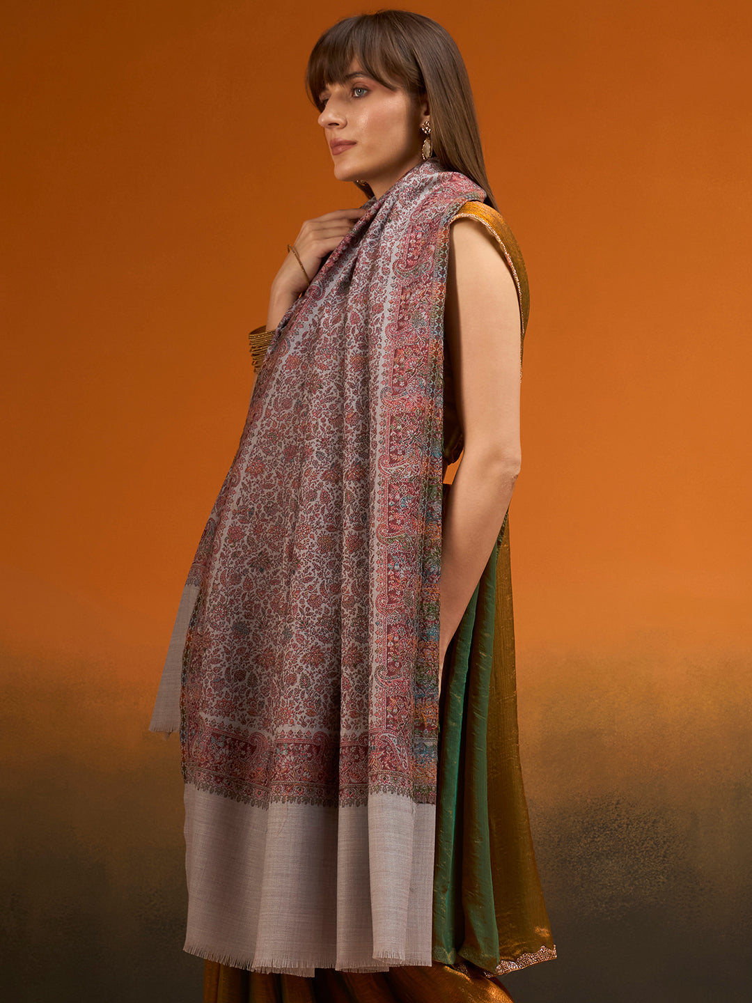 Women Fleur Royale Kashmiri Jamawar Woven Shawl
