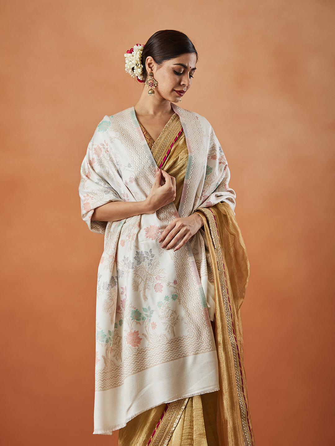 Pashmoda Women Nayab Kaani Stole (Size: 71X203 CM)