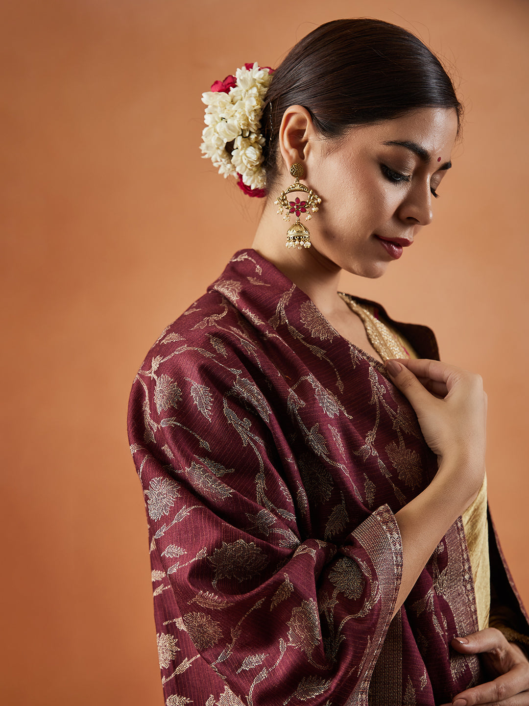 Pashmoda Women Rukhsaar Kaani Stole (Size : 71X203 CM)