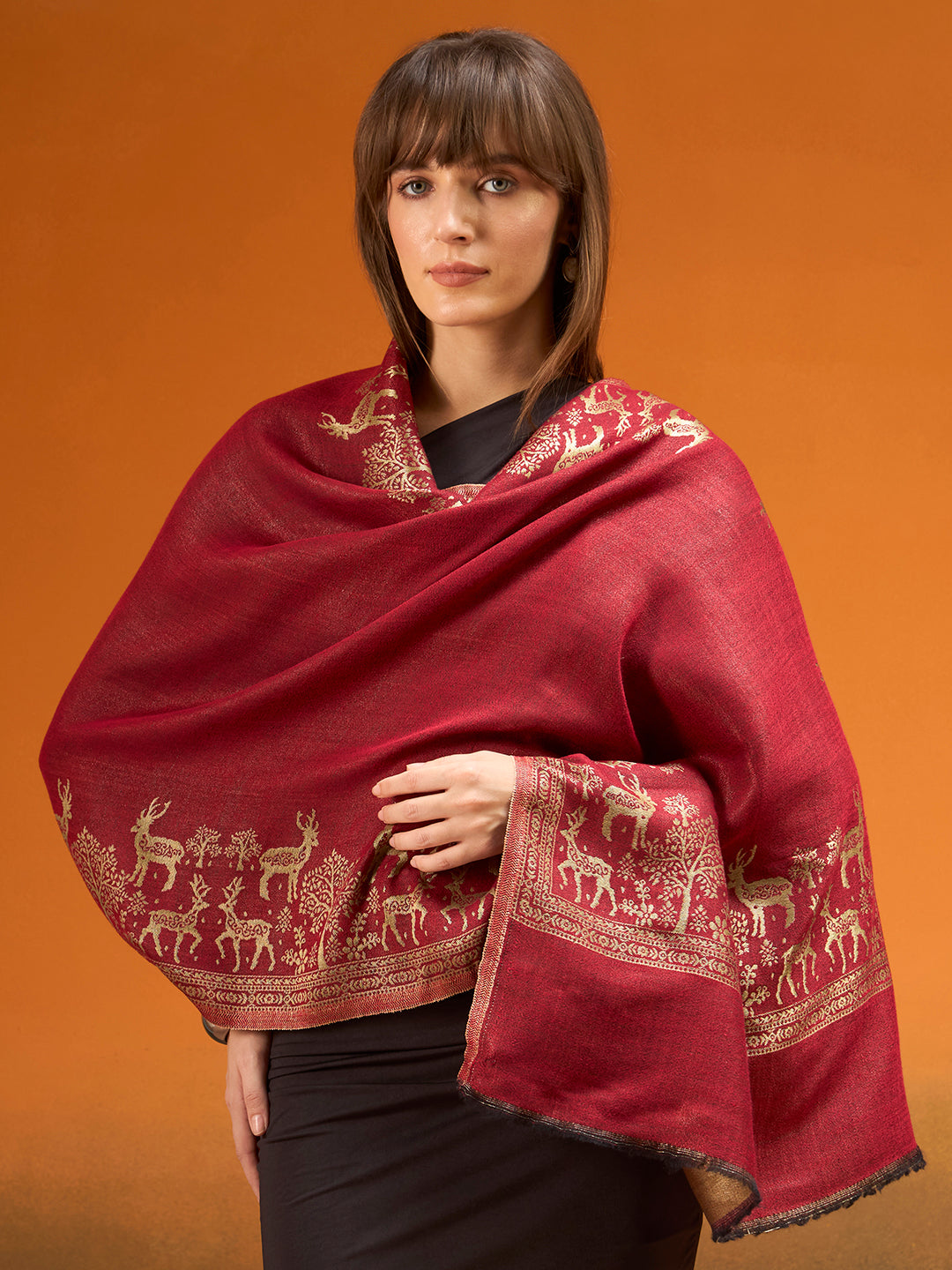 Women Shahi Caravan Zari Stole