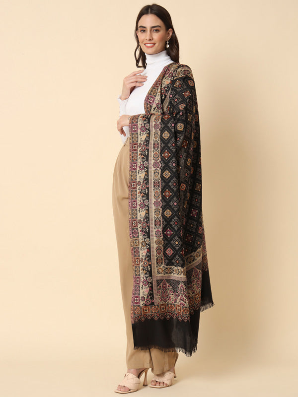Women's Chaman Kaani Woven Design Shawl (Size: 101 X 203 Cms)
