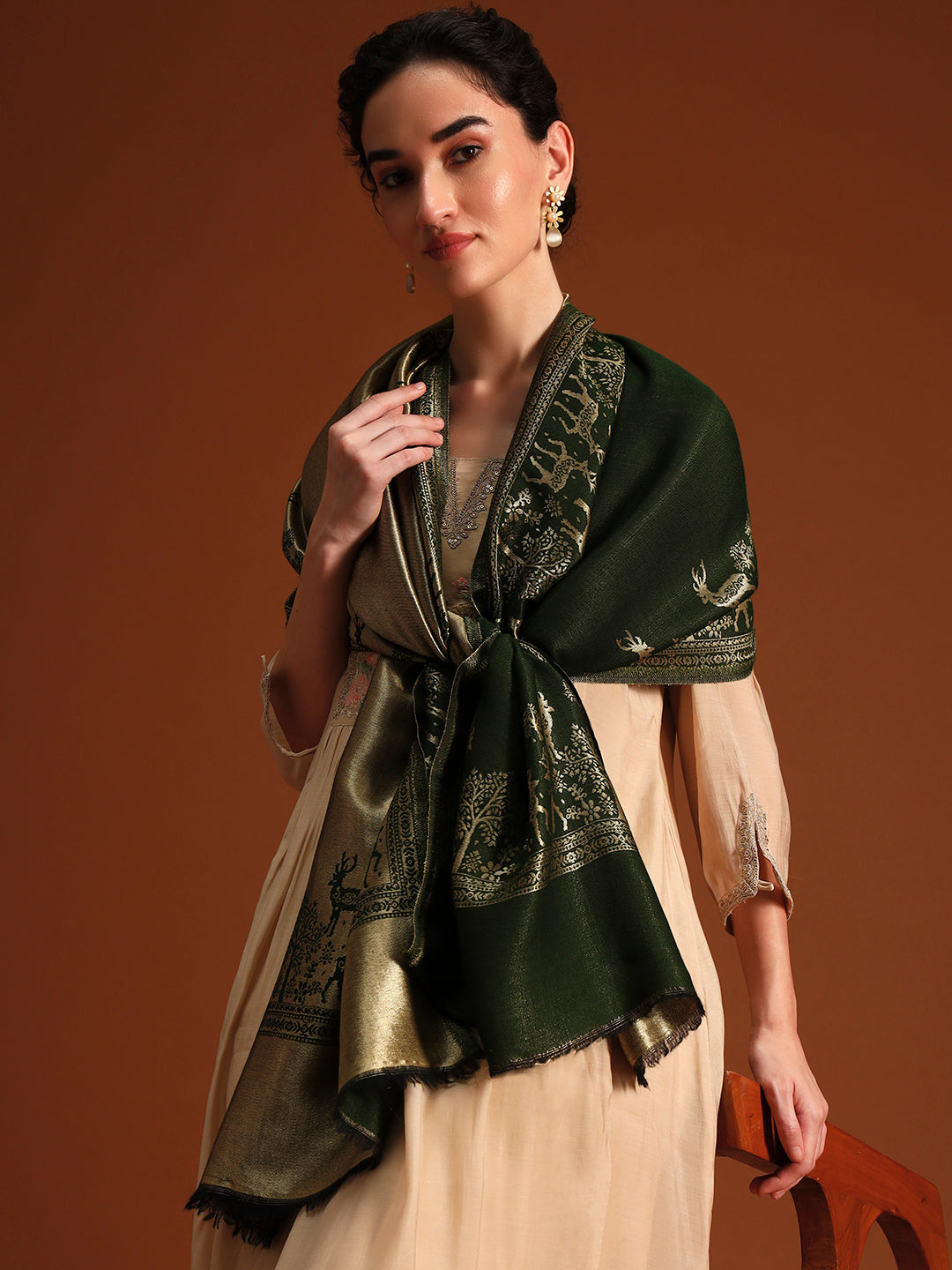 Women Shahi Caravan Zari Stole