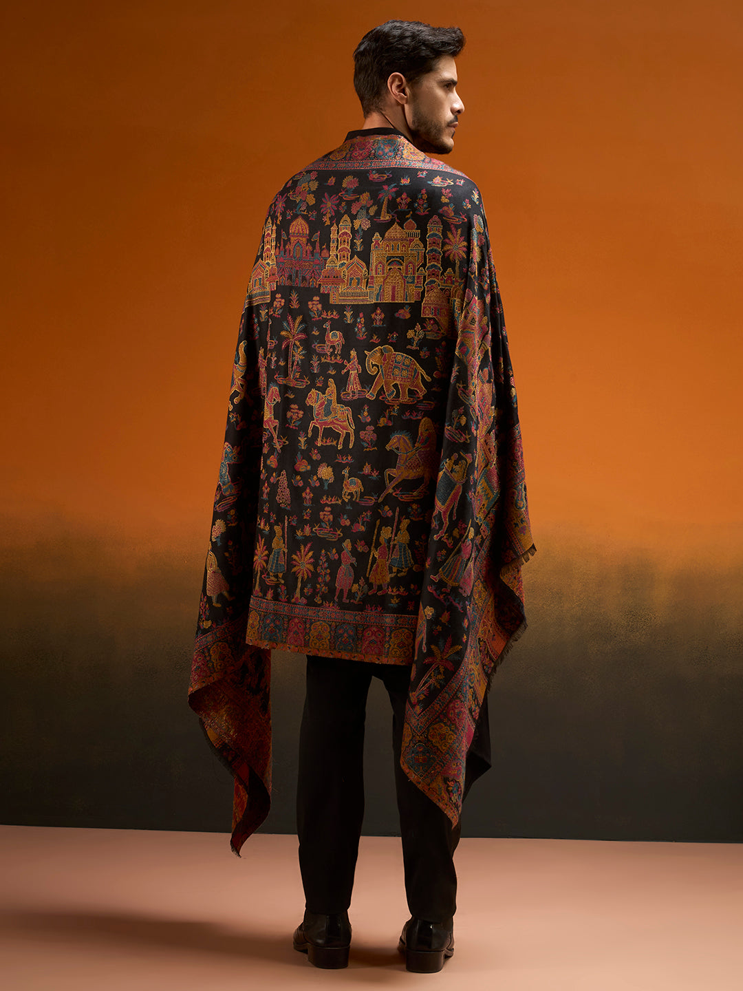 Men Gulrukh Reversible Kaani Zari Shawl