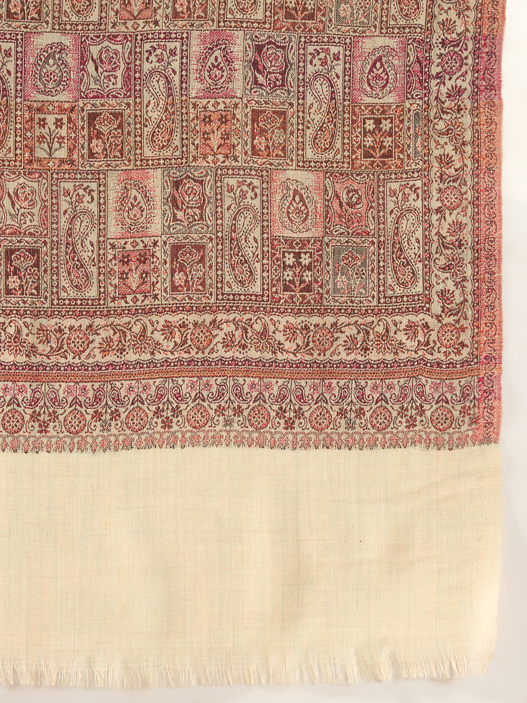 Women Regal Tapestry Kashmiri Jamawar Woven Shawl